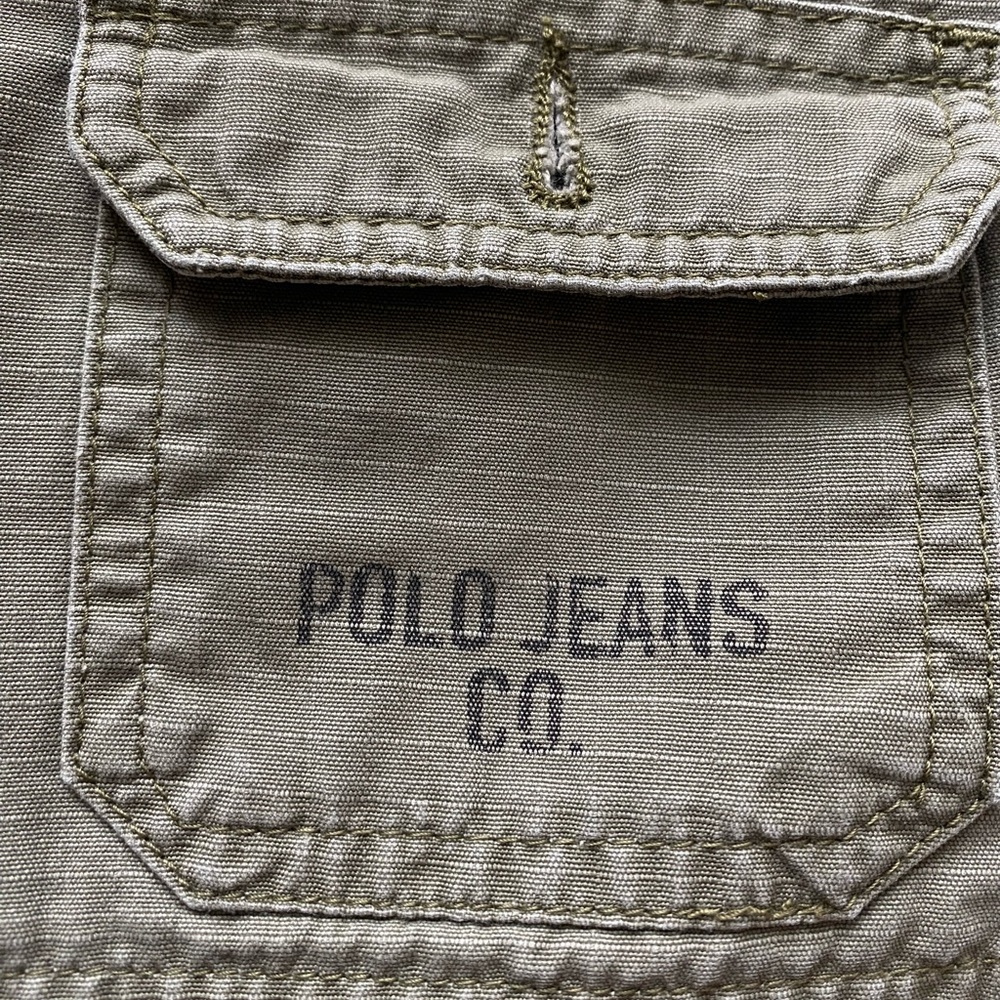Y2K Polo Jeans Co Ralph Lauren Military Style Army Green Women’s Shorts 6 VTG - Picture 4 of 8